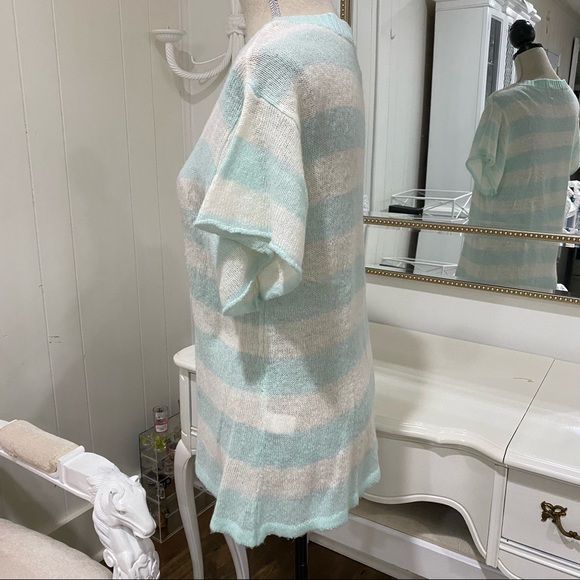 Wildfox White Label Bridgette Sequin Heart Striped Sweater Sz Xs Valentine's Day - Picture 7 of 11